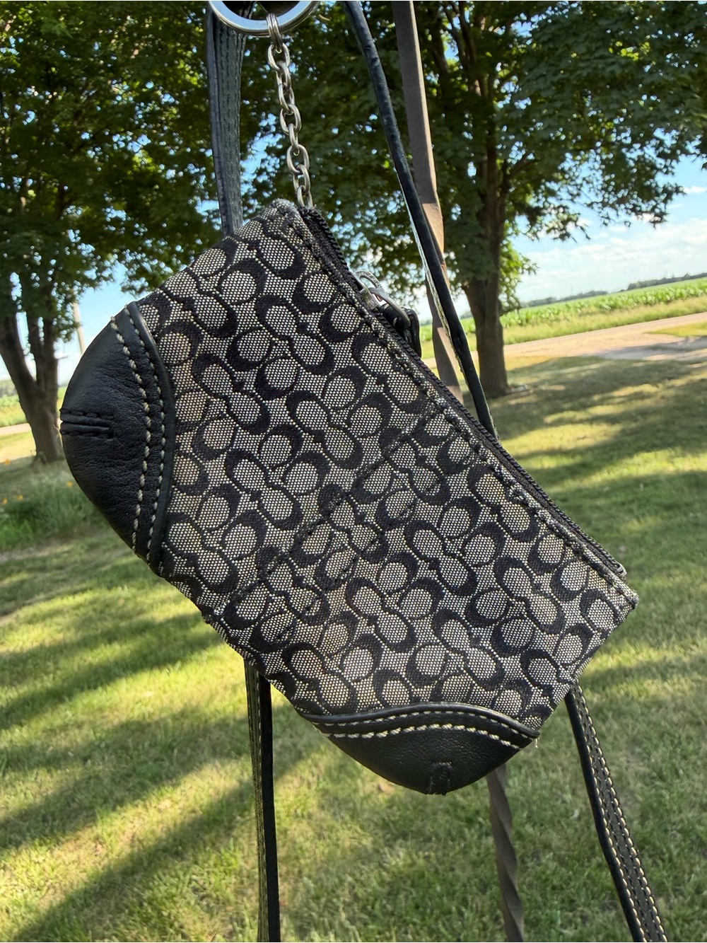 Coach Y2K Soho Swingpack Crossbody in Signature Jacquard w/ Matching Coin Purse - Picture 7 of 8